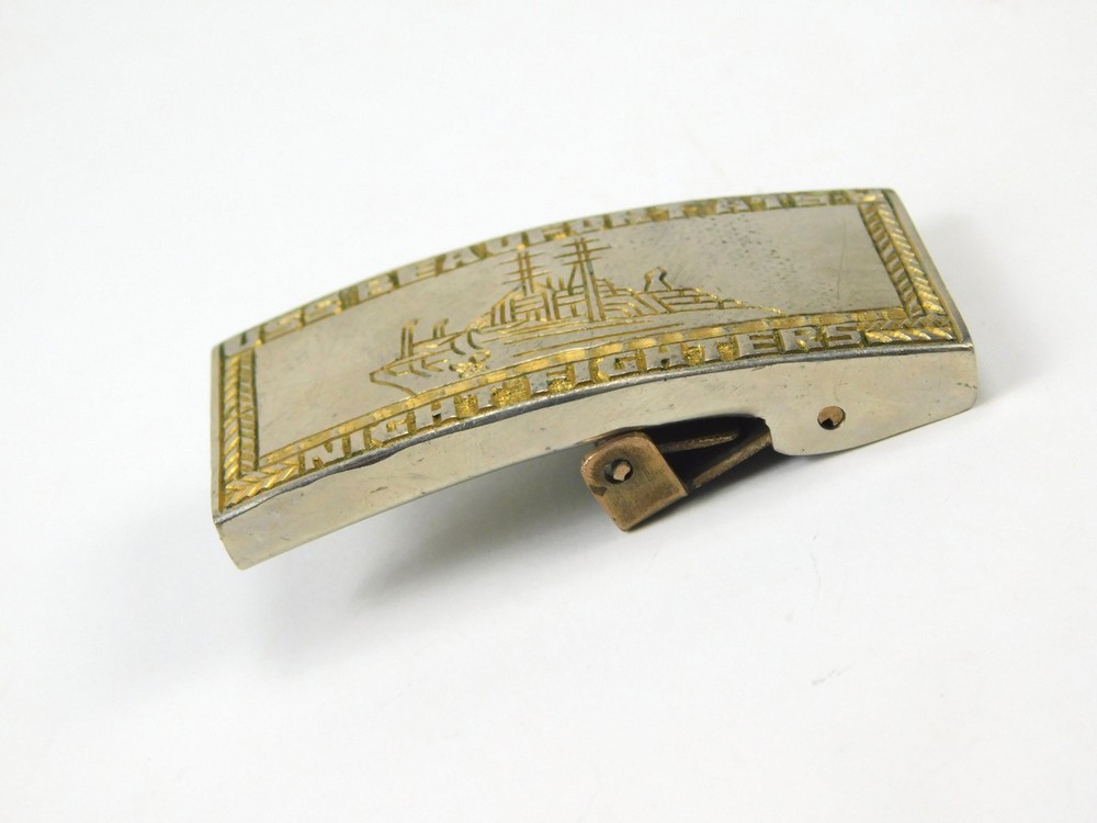 US WW2 Navy USN USS Theater Belt Buckle