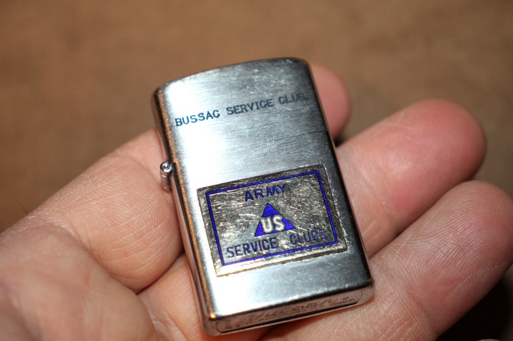 Scarce Original WW2 U.S. Army Non-Combatant "Army Service Club" Vulcan Lighter