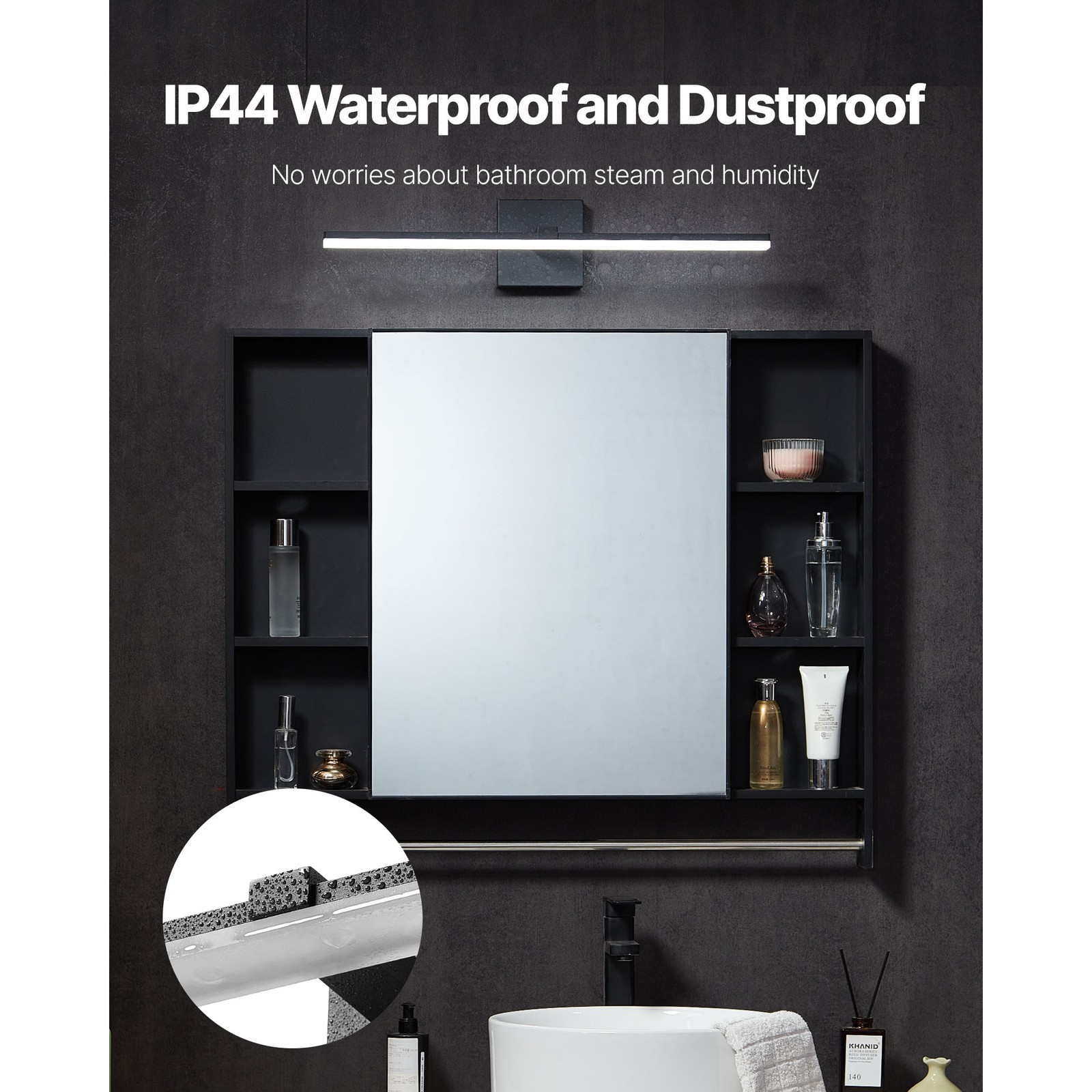 Bathroom Vanity Light Bar 24.02-Inch 18W LED Modern Light Fixture Over Mirror