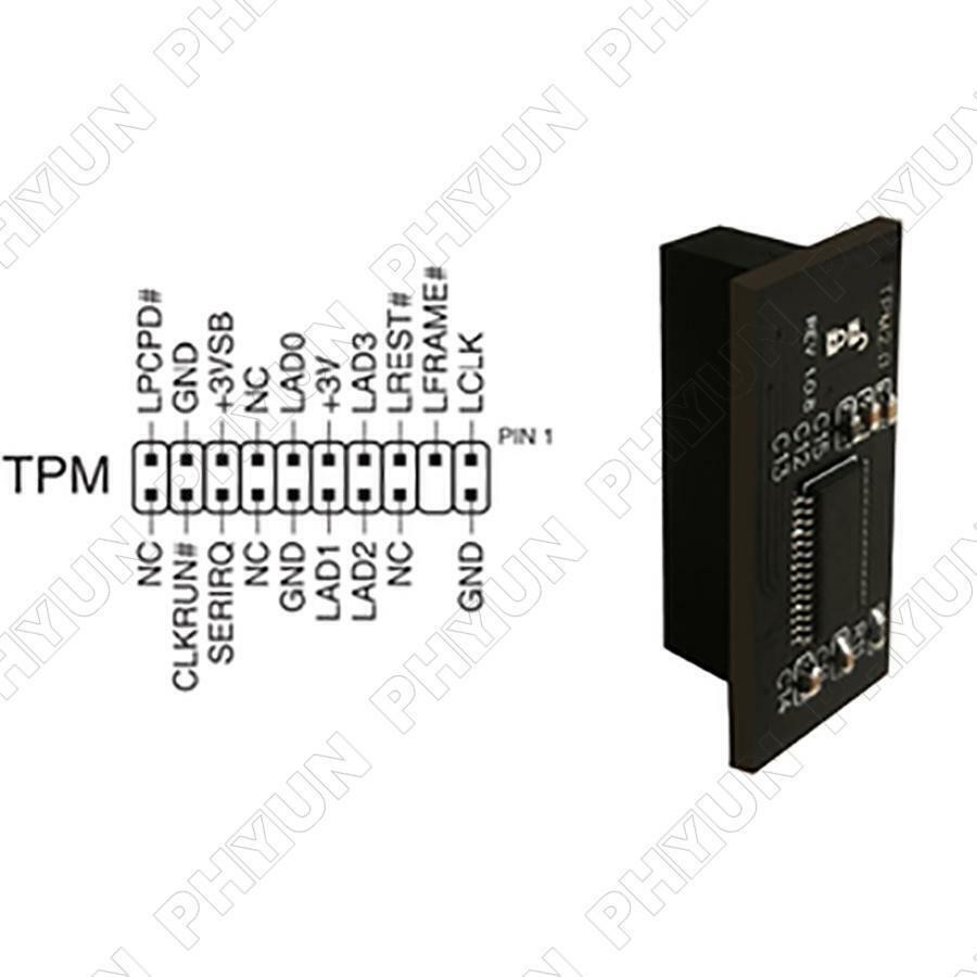 TPM 2.0 Security Module Trusted Platform For ASUS Mainboard 20Pin LPC Windows 11