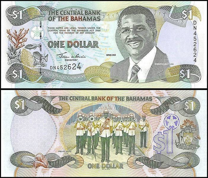 Bahamas 1 Dollar, 2001, P-69, UNC