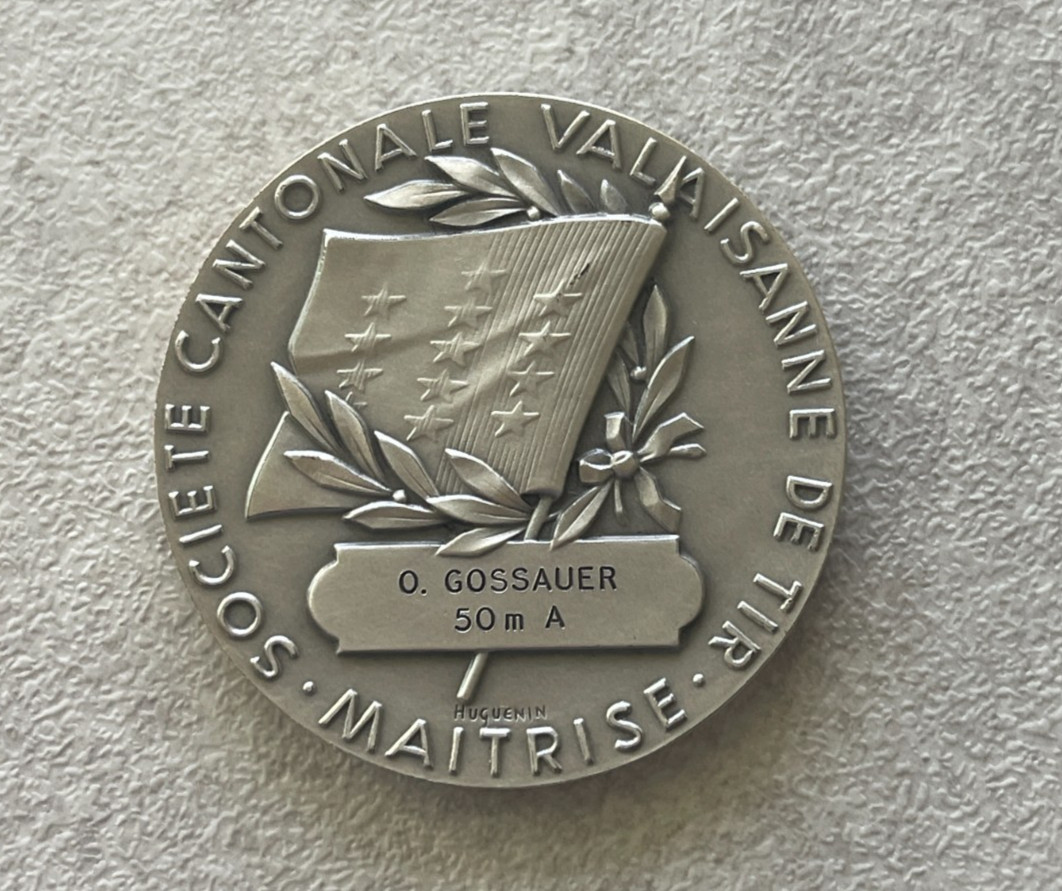 (ND) Schwyz Silvered Bronze Swiss Shooting Medal L2