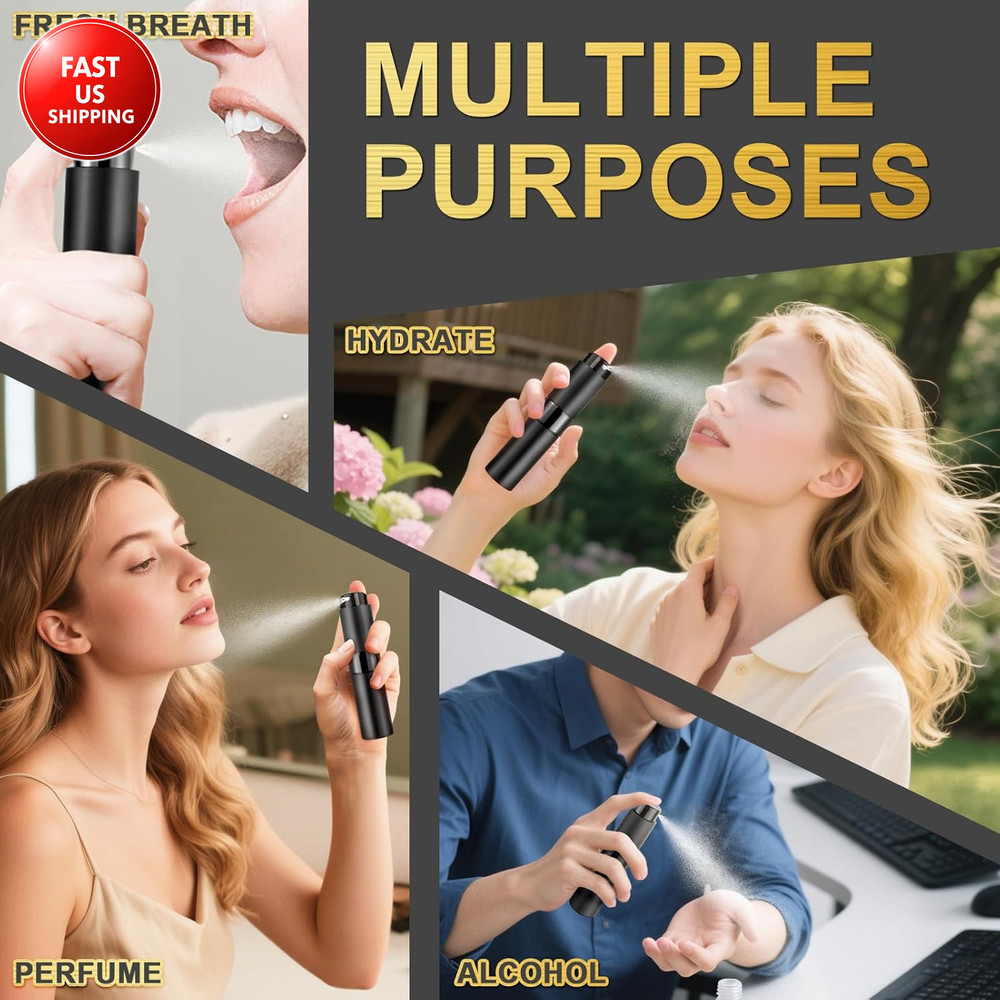 8ML Refillable Perfume Spray Bottles - Travel Atomizer Set with Removable Inner