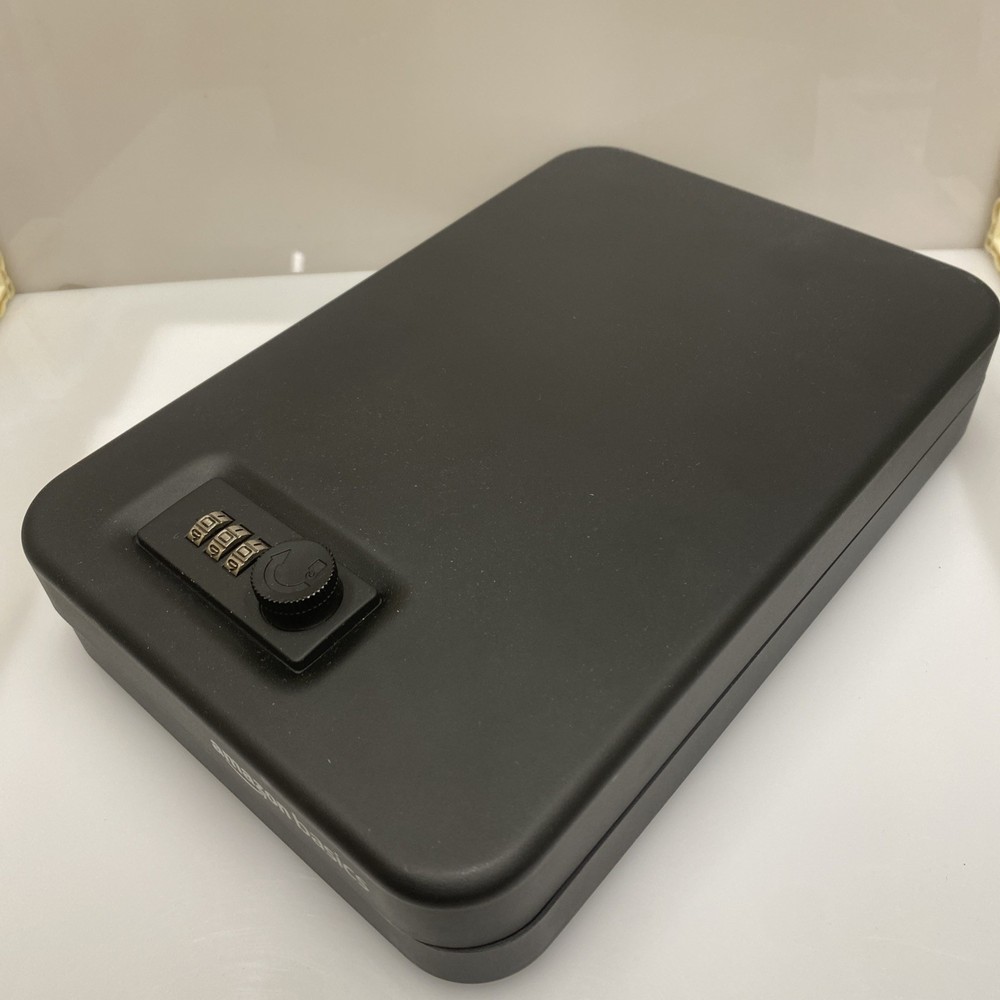 Amazon Basics Portable Security Case Lock Box Safe, XL Lock Box with Code