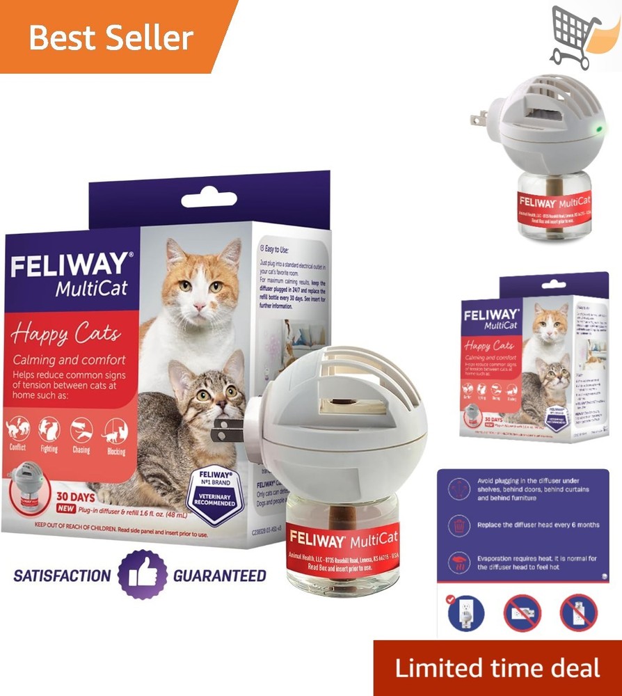 Cat Diffuser Pheromone Calming Plug-In Large Space Reduces Tension