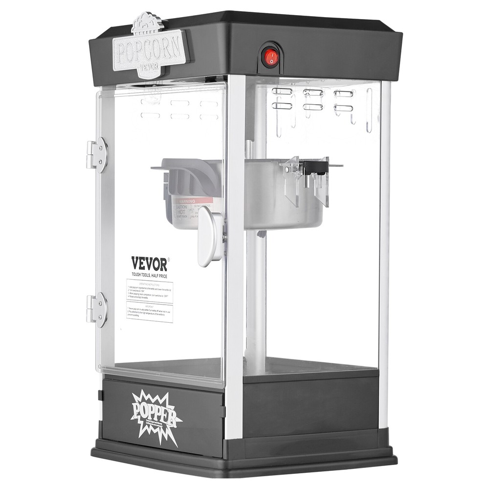 Popcorn Popper Machine Tabletop Popcorn Maker 480W 4 Oz Black