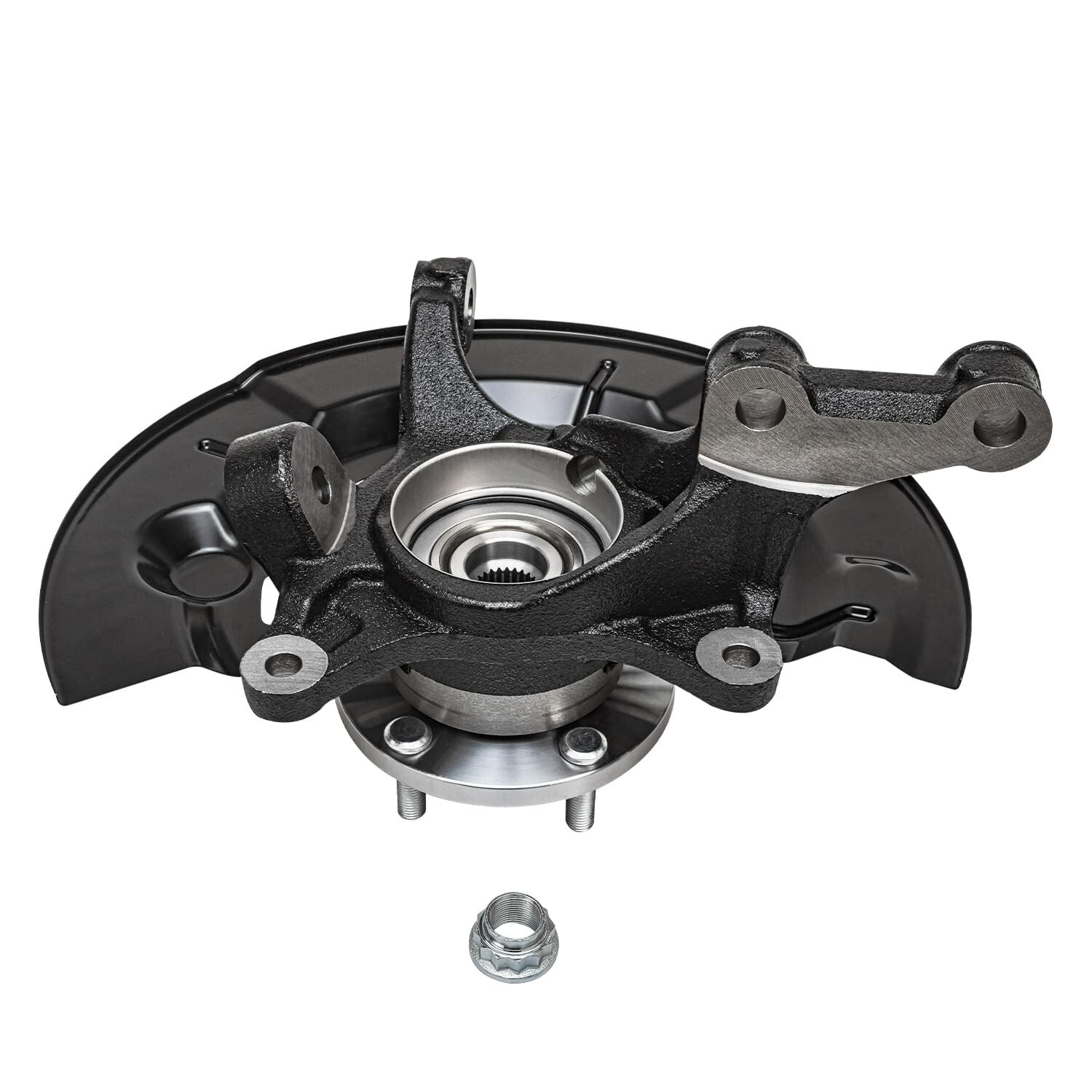 Front Steering Knuckles Hubs Lower Control Arms for 2012-2017 Toyota Camry 2.5L