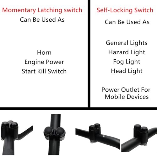 2 Buttons CNC Hand Control Momentary Switch Micro Switch, for 1 1 Inch Black
