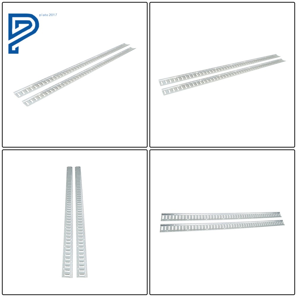 32 Pack 8' E Track Tie Down Rail Kit Galvanized Horizontal Secure Load Silver