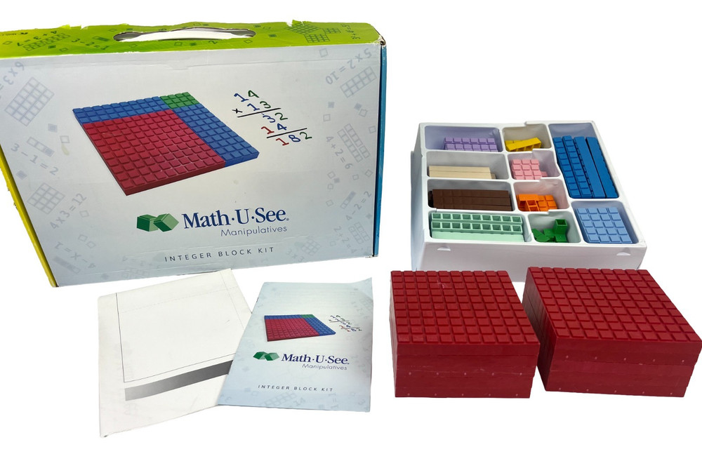 Math U See Integer Block Kit Manipulatives w Case Incomplete Homeschool