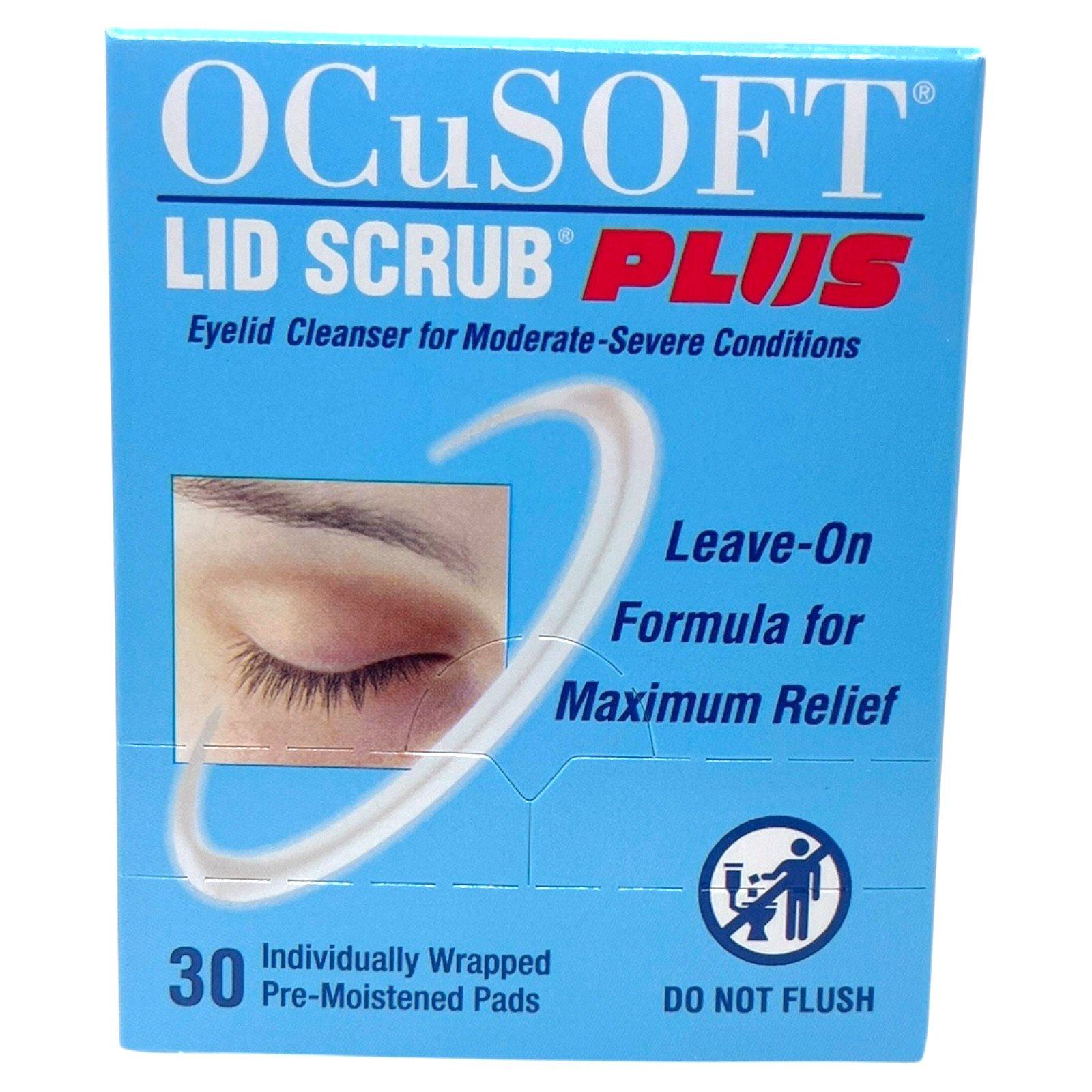 AUTHENTIC & NEW - OCUSOFT LID SCRUB PLUS - PRE-MOIST PADS - 30 CT (EXP. 08/28)