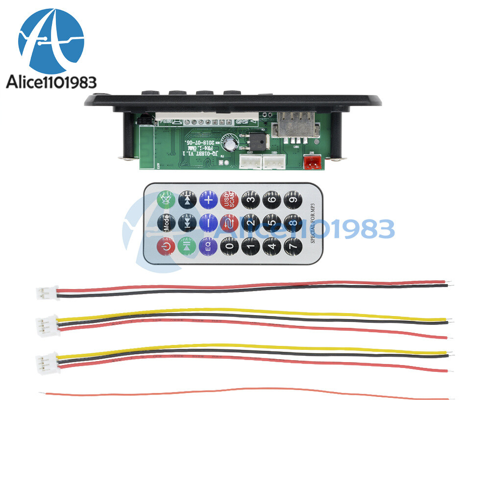Bluetooth 4.1 Car MP3 WMA Decoder Board with Remote Control AUX TF USB FM Radio