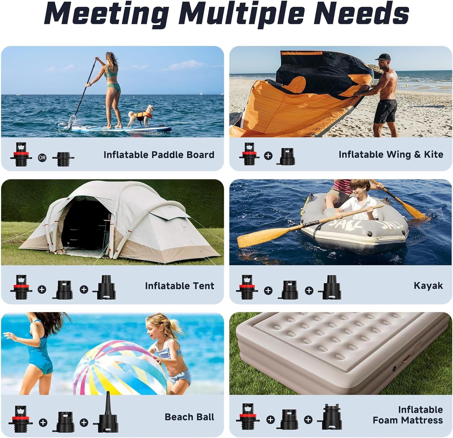 Peakspeak 20PSI Electric SUP Air Pump | Inflator for Paddle Board, boat, tent