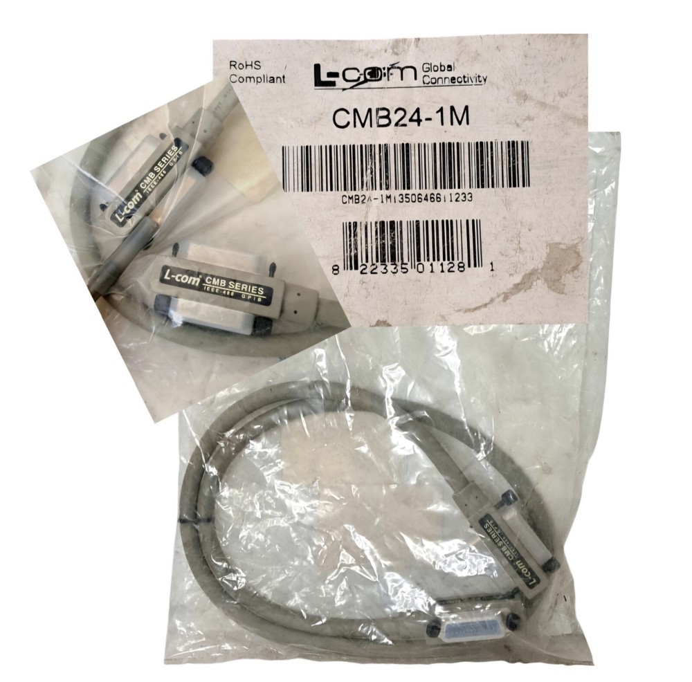 L Com CMB24-1M Molded IEEE-488 Cable, Normal/Normal 1.0m