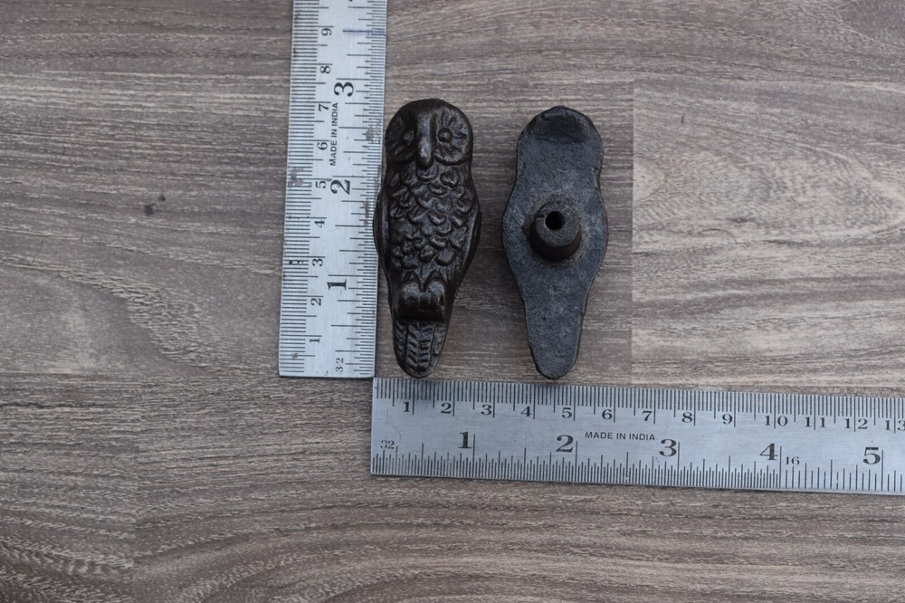 Vintage OWL Shape cast iron cabinet drawer door knobs handles pull rustic 10 pcs