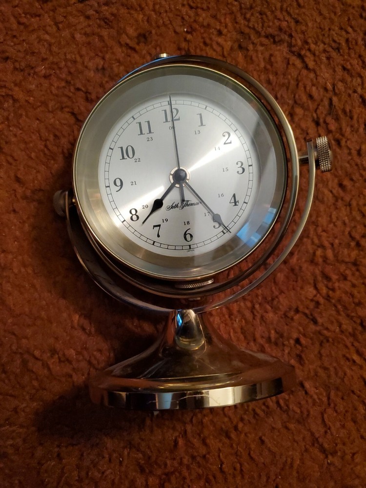Vintage Seth Thomas Solid Brass Ships Clock