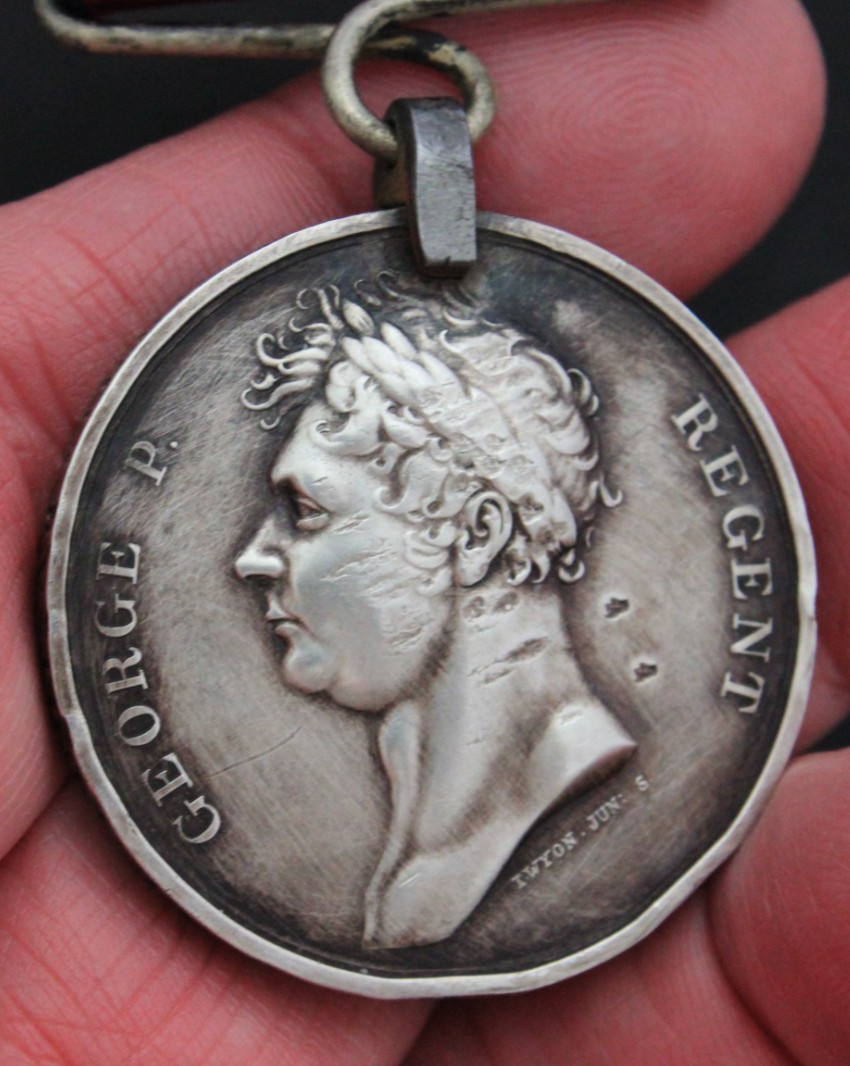 British Waterloo Artillery Decoration – Prince Regent & Wellington – Named