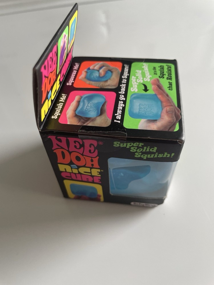 Nee Doh Nice Cube - Super Solid Squish! (Blue) - Brand New/Factory Sealed!