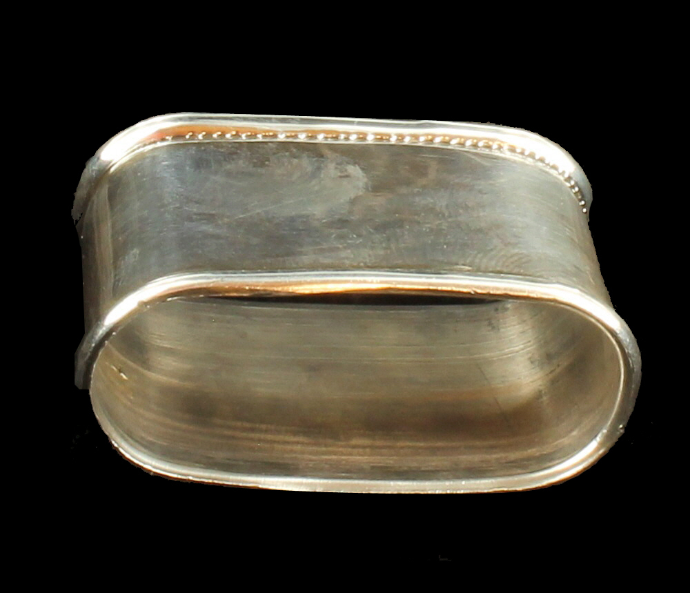 Antique Vintage Middle Eastern Solid Silver Napkin Ring Hallmarked