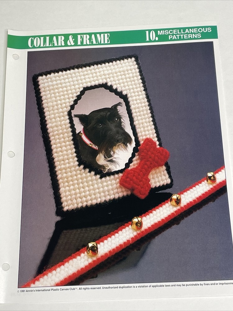 Pet Collar & Frame  Annie's Plastic Canvas Pattern