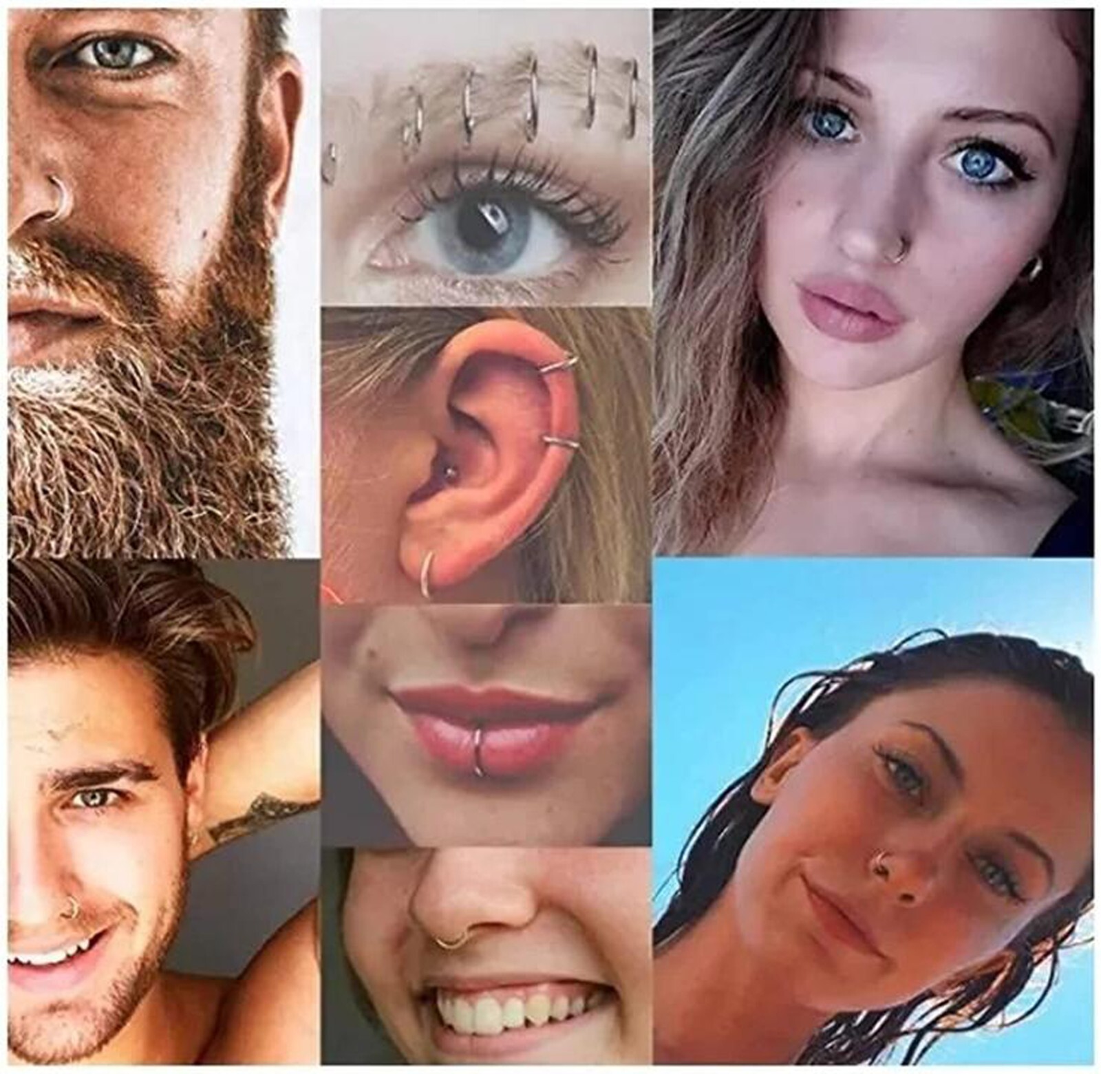 100 pcs Mixed Body Piercing Needle Sizes 12g, 14g, 16g, 18g & 20g