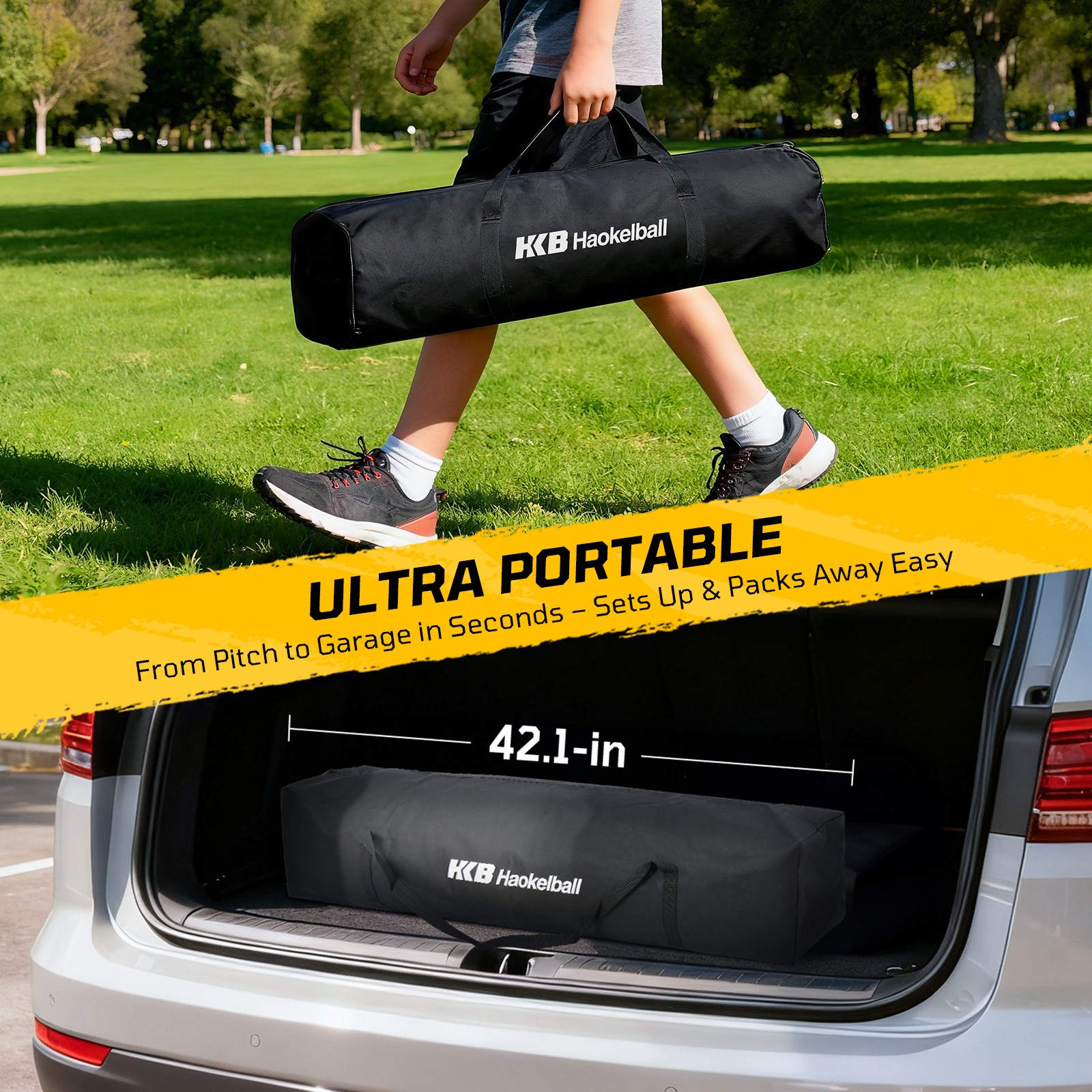 12'x6' Portable Soccer Goal for Backyard Adults w/Net & Frame Ladder & 12 Cones