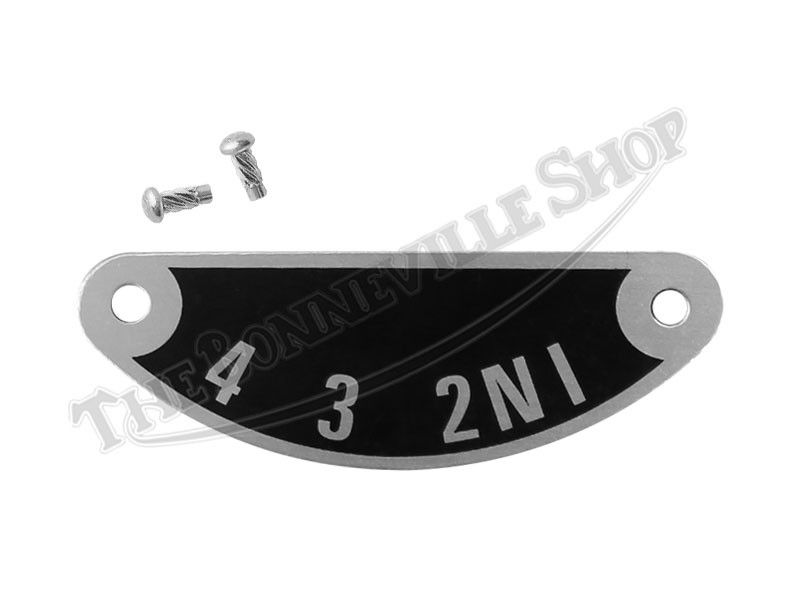 Triumph 350 500 Twins Gear Indicator Plate (1) with Stainless Rivets (2) PN# ...