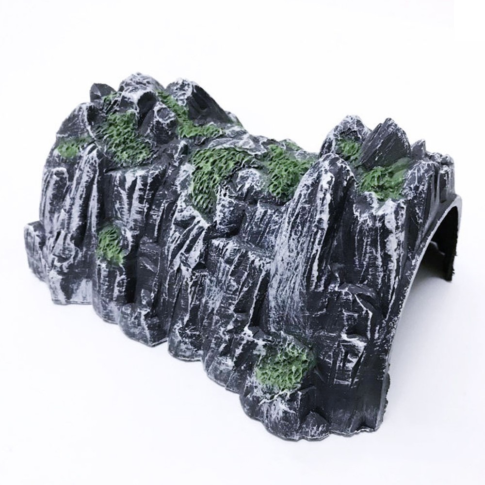 Plastic Railway Tunnel Accessory for Cave Simulation in Model Railroads