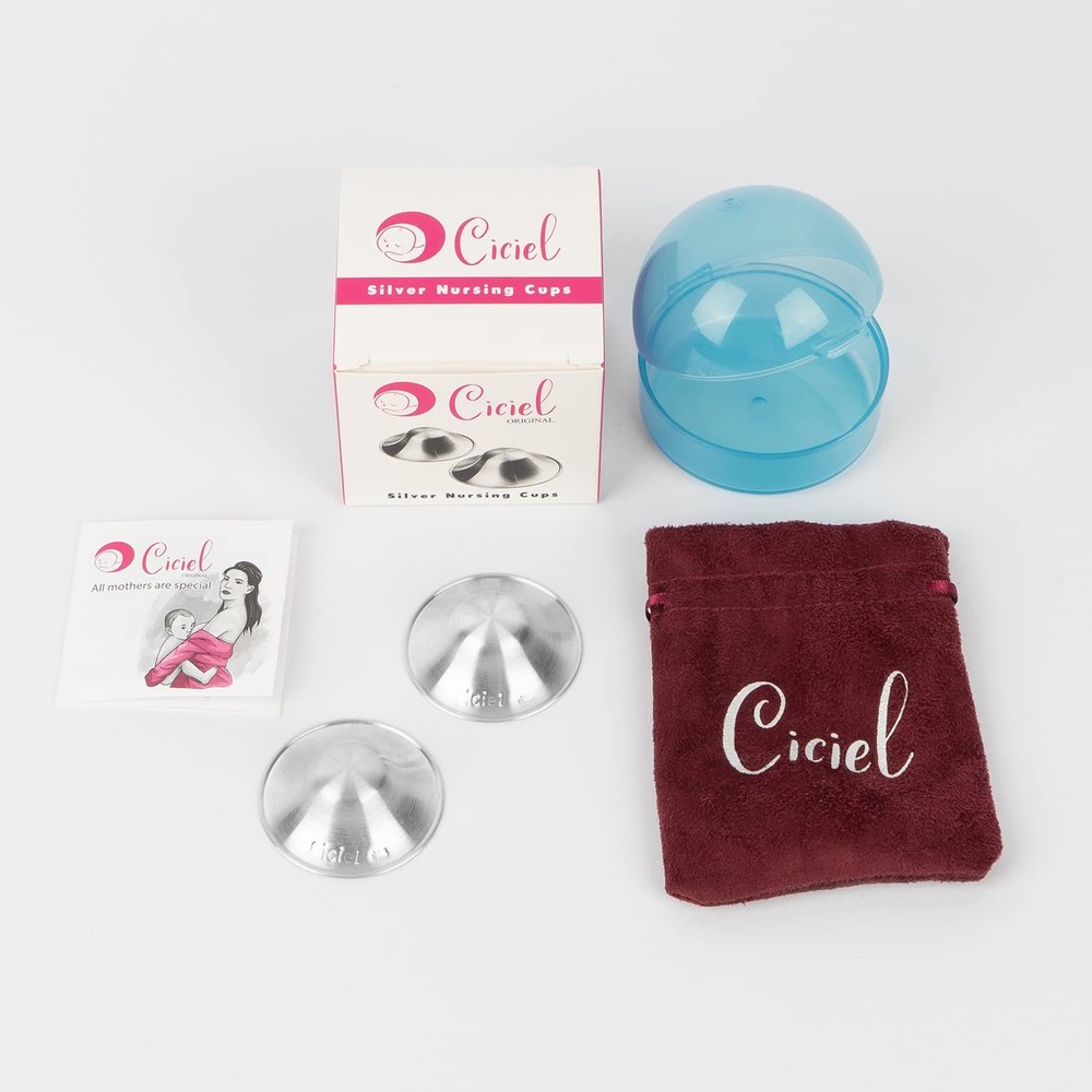 Nipple Shields for Breastfeeding - Essential Silver Nursing Cups - Regular Size