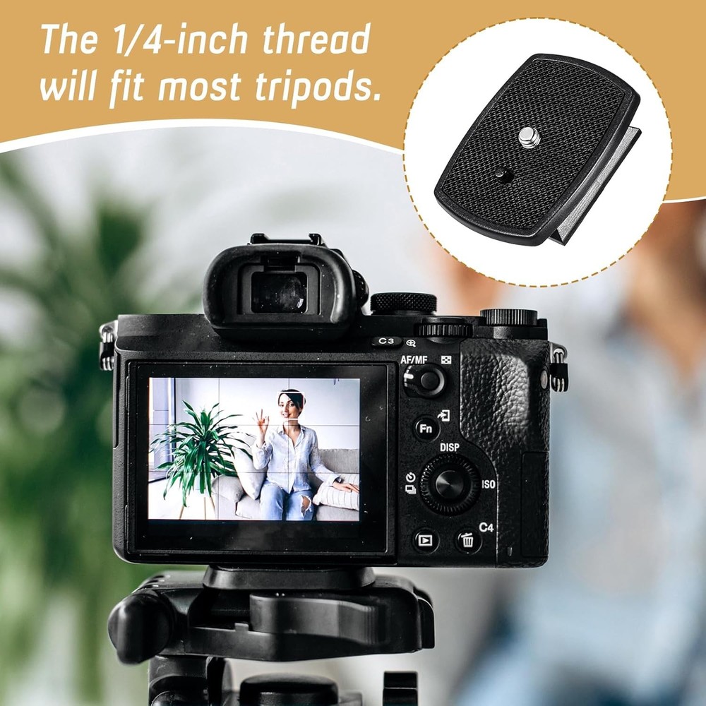 3PCS Universal 43x43mm Tripod Quick Release Plate, Camera Mount...
