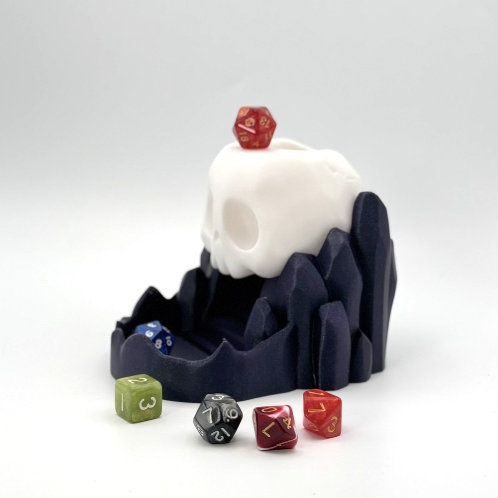 Skull Dice Rolling Tower – Gothic Tabletop Gaming Accessory for RPG & DnD