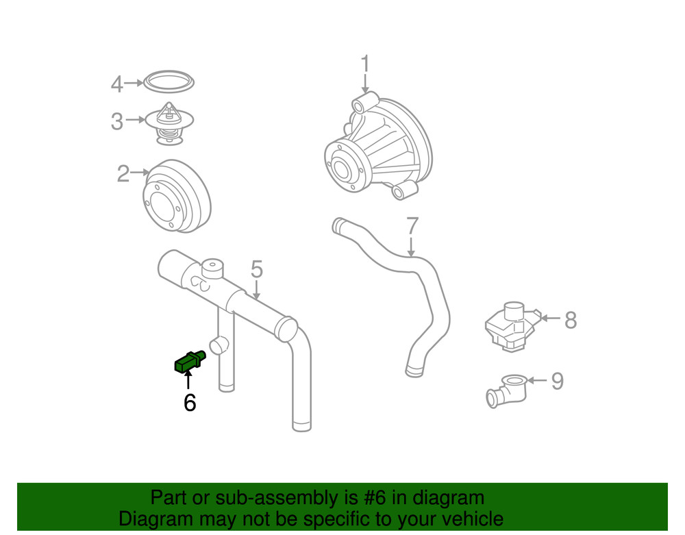 Genuine Ford Coolant Temp Sensor 3F1Z-12A648-A