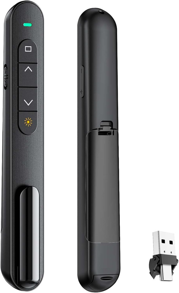 Presentation Clicker for Powerpoint, RF 2.4Ghz USB Wireless Presenter Remote wit