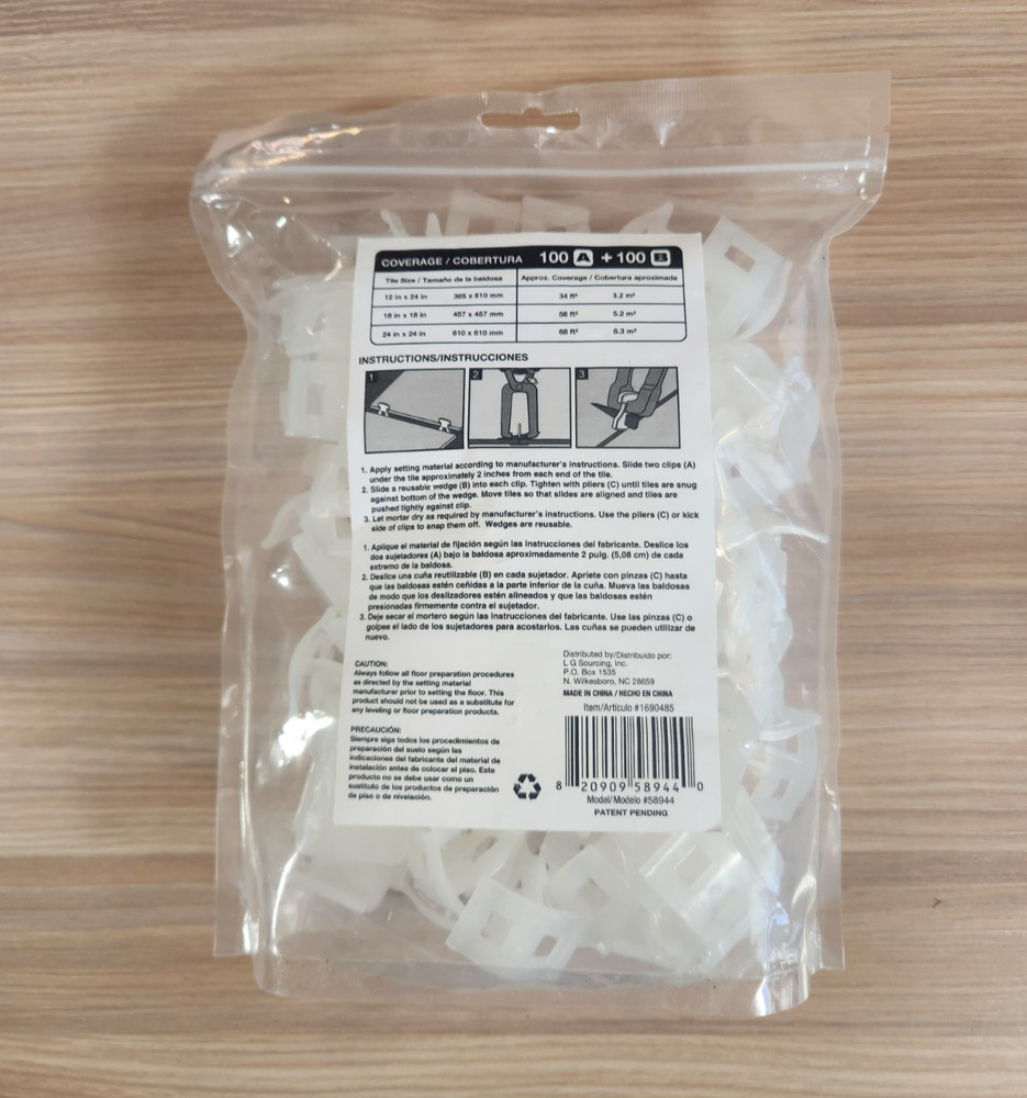 Project Source Curved A Floor Tile Leveling System Clips Part A 100-Pack 1690485