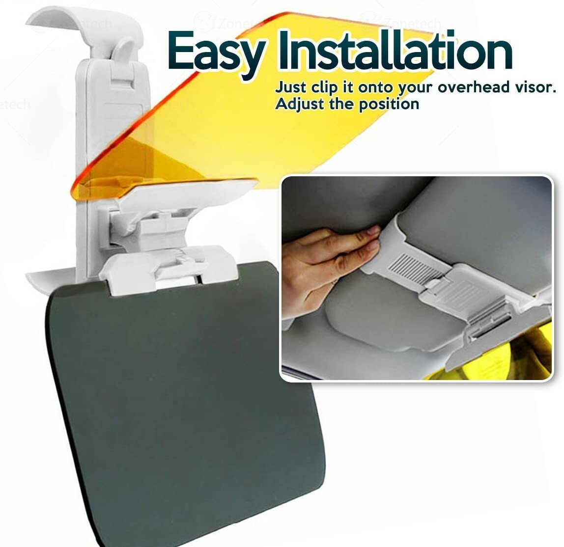 HD Car Sun Visor Extension Car Anti Glare Driving Tac Visor Universal Day Night