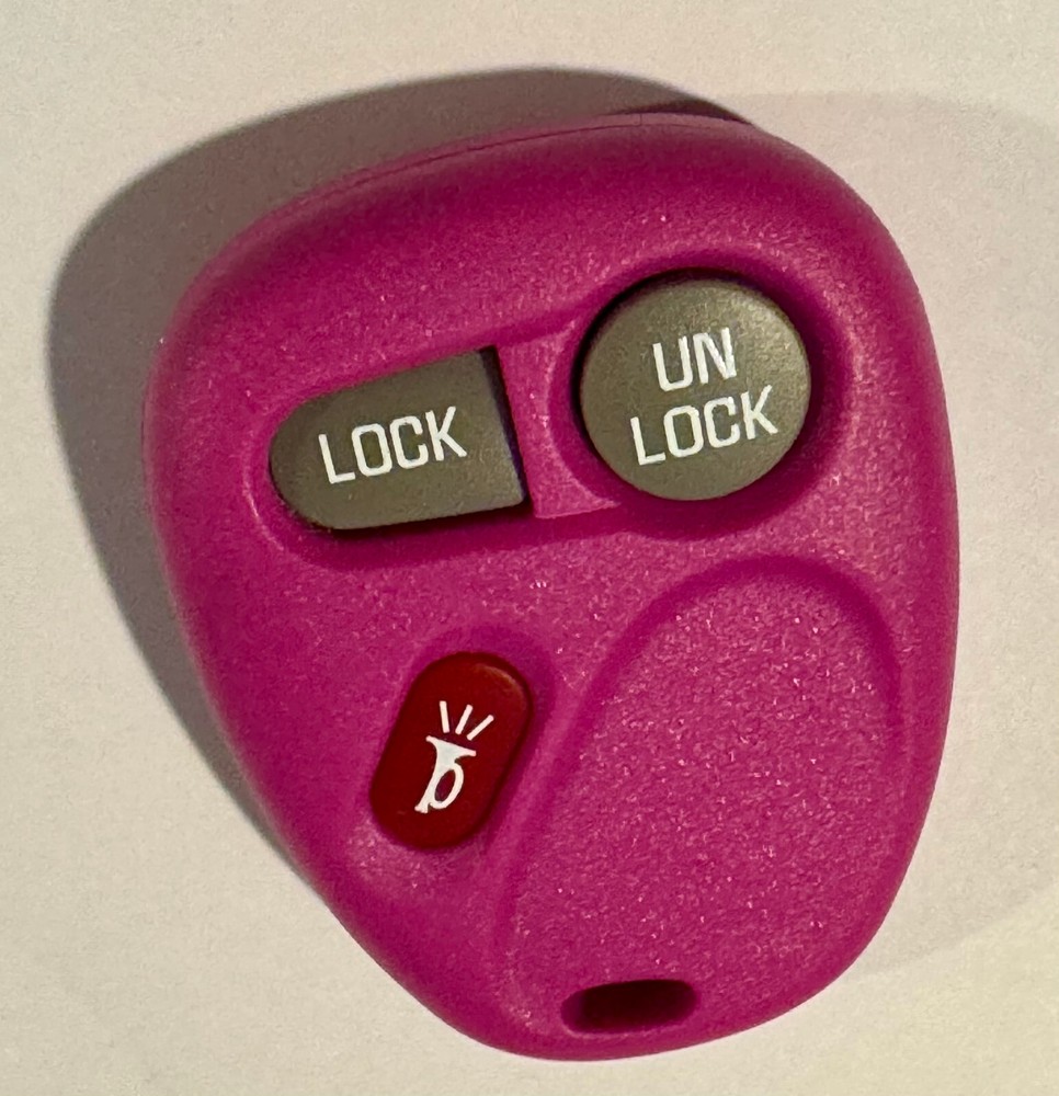 Pink keyless remote 3 button car fob case shell button pad 15042968 KOBLEAR1XT
