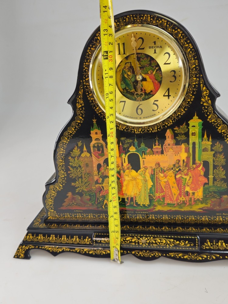 Fine Russian Folk Art Mantel Clock