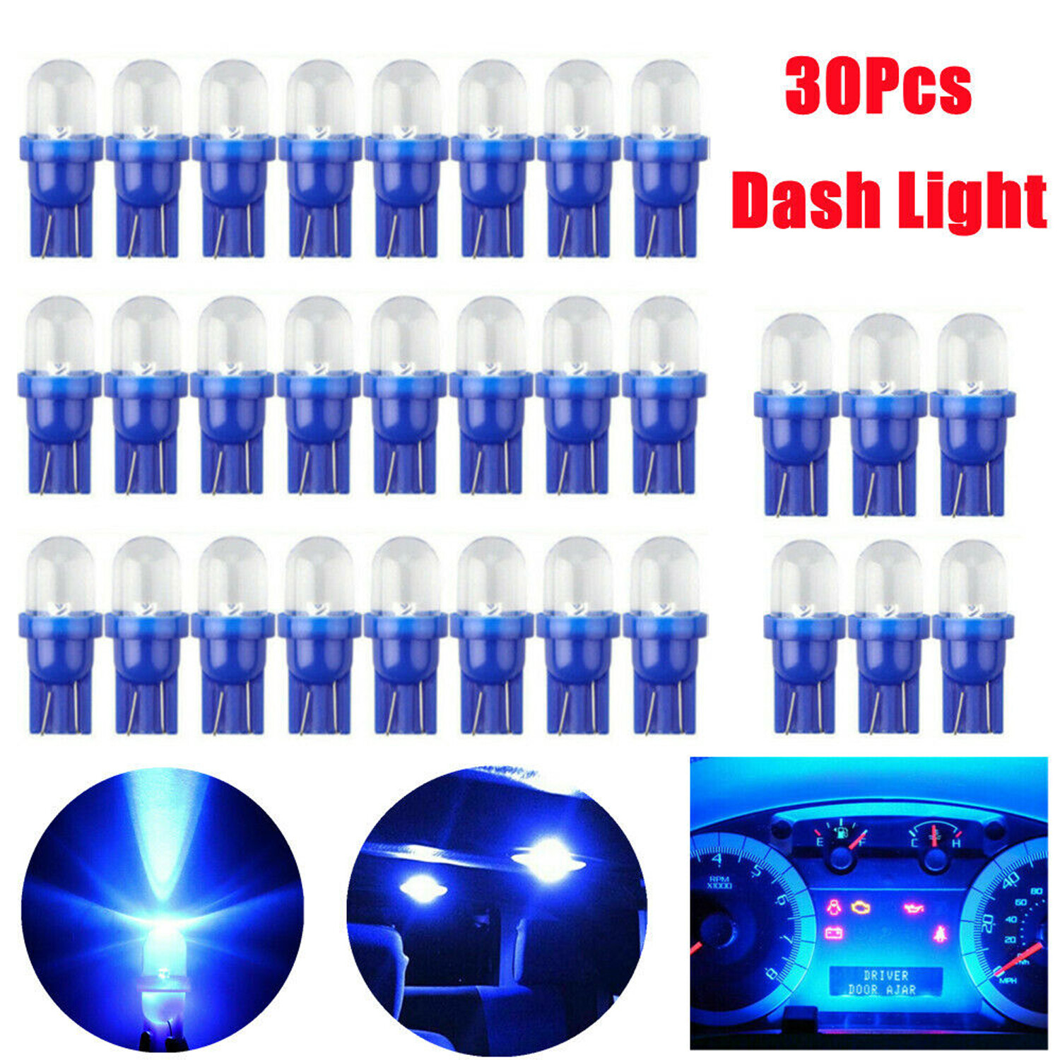 10/30/50 T10 194 LED Bulb for Instrument Panel Gauge Cluster Dash Light 168 2825