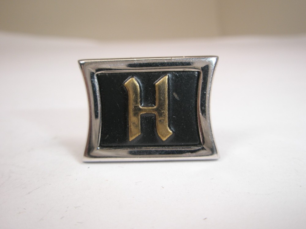 H Monogram Initial Letter SINGLE Vintage Cuff Link replace lost/broken zi63