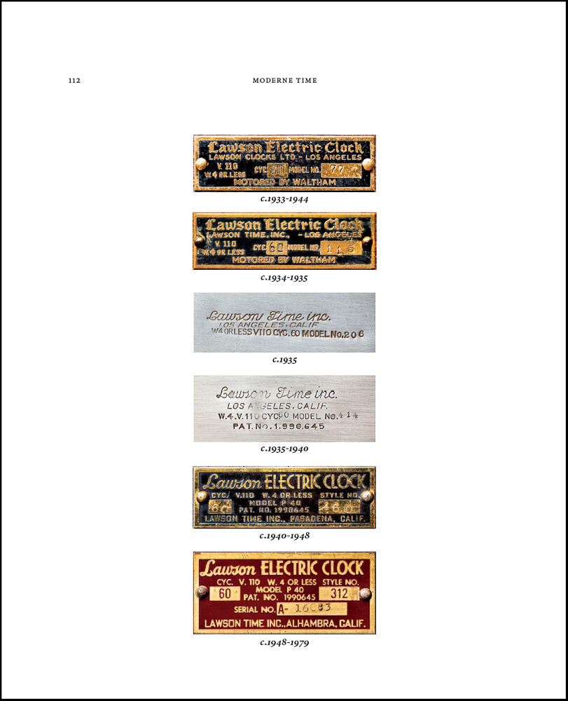 THE LAWSON CLOCK BOOK