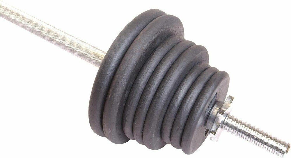 CAP 6ft /72in Barbell Straight Standard Weight Lifting Threaded Ends ~SOLID BAR~