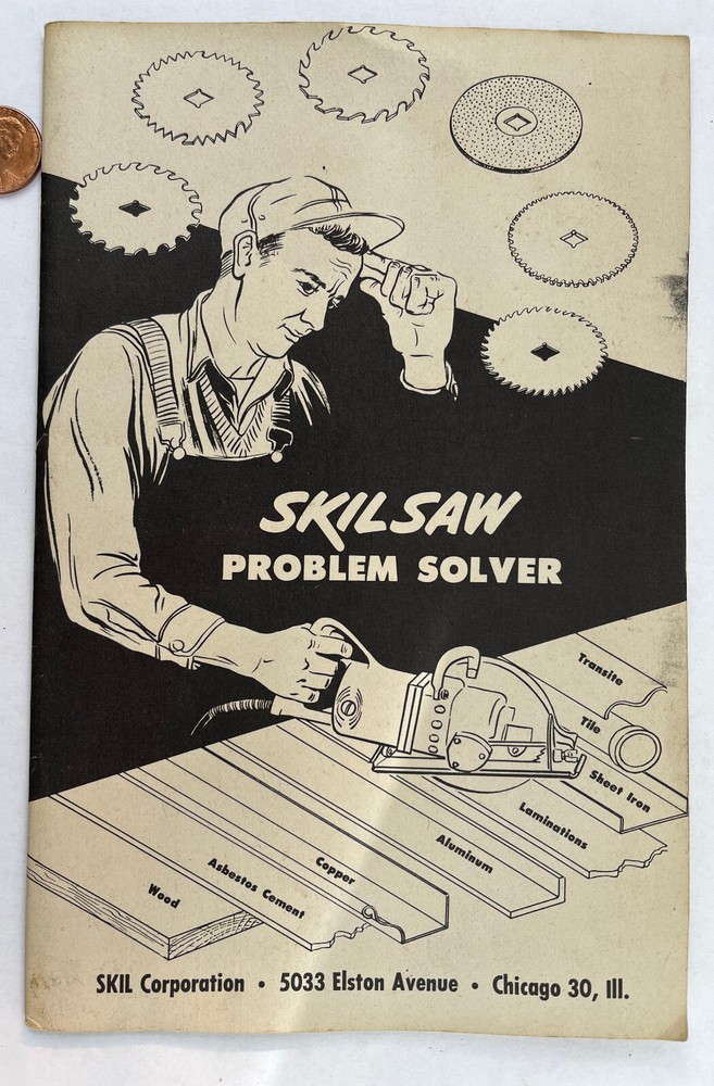 1953 Skillsaw Problem Solver Booklet Circular Saw Guide Different Materials