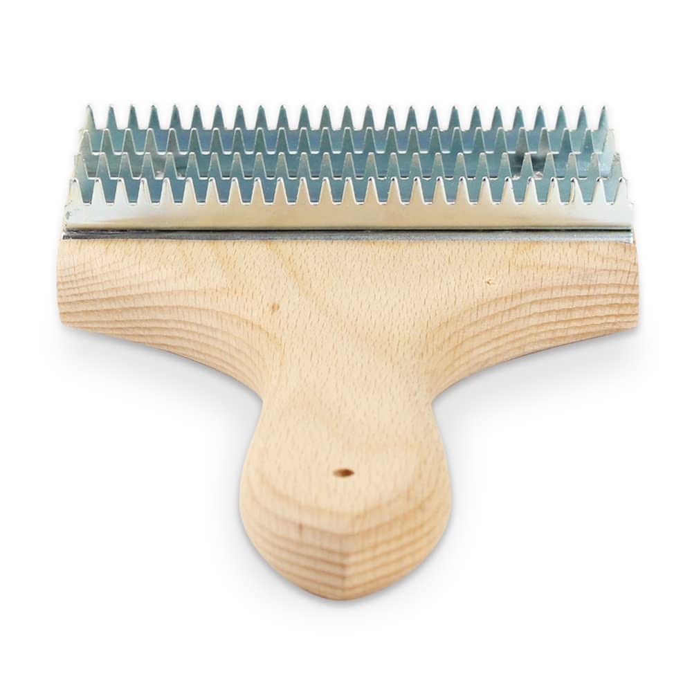 8" Buffing Wheel Rake for Removing Residual Buff Compound, Single Handle