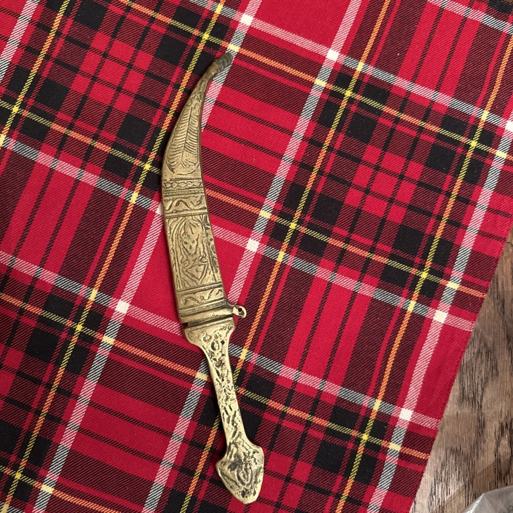 Middle Eastern Old ornate brass Dagger