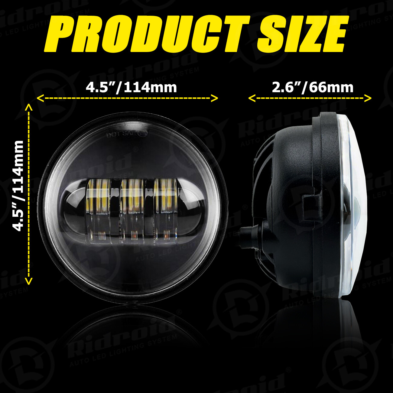 4.5 inch LED Spot Fog Passing Lights For Harley Street Glide Special FLHXS FLHX