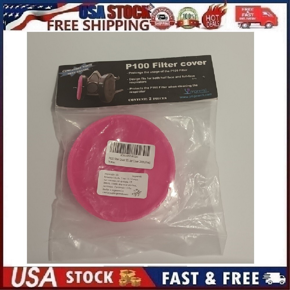 Impremli 2 Pack New p100 filter covers Set Pink