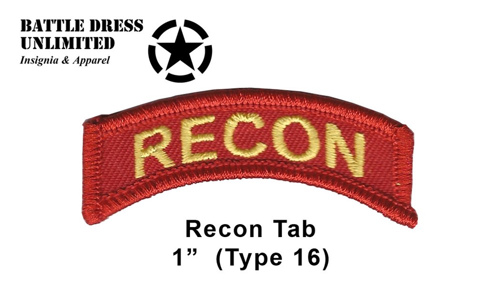 Patch: Marine RECON Tab (USMC, Marines, Reconnaissance)