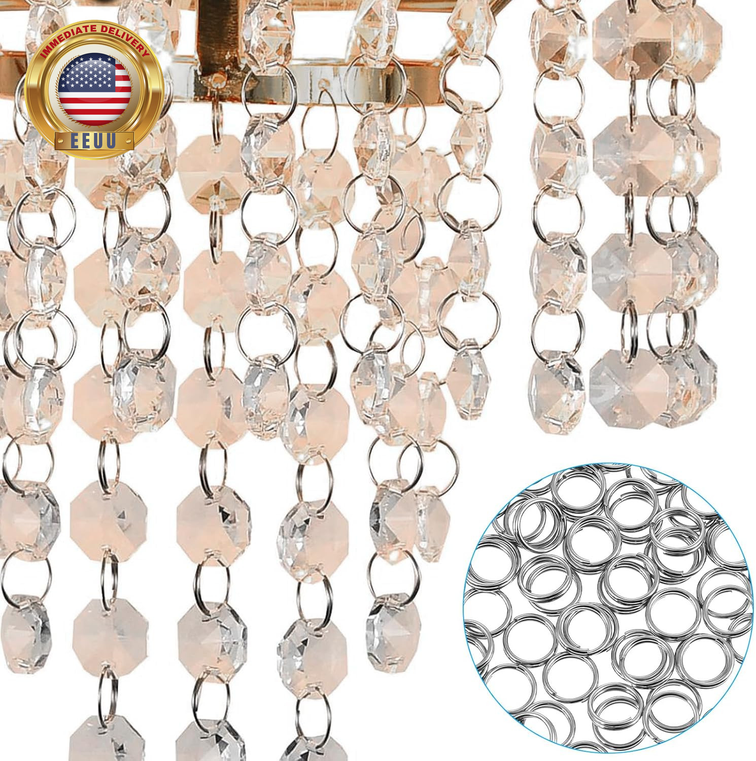 100 PCS Split Key Rings 6Mm, 0.23 Inches Mini Jump Rings, Stainless Steel, Doubl