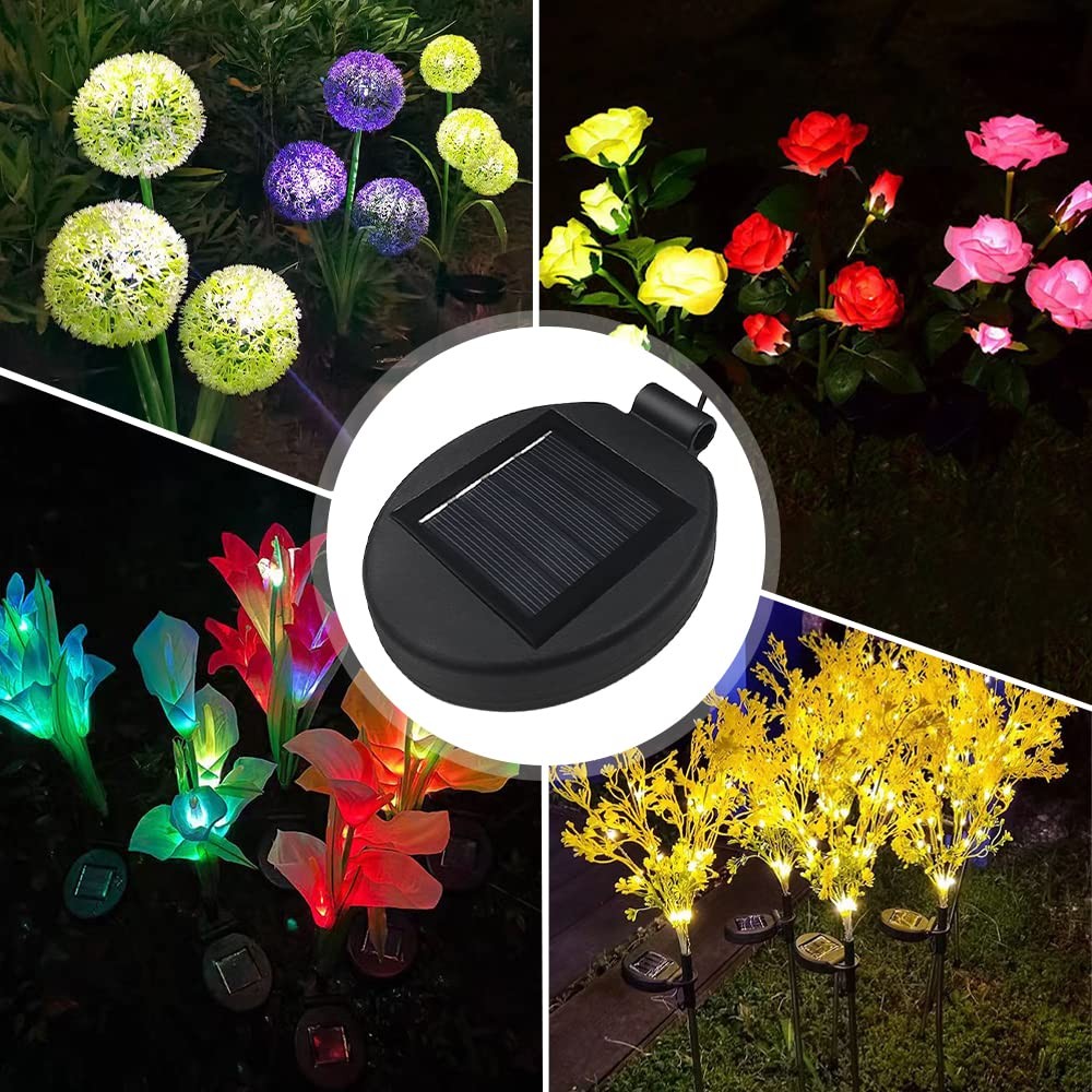 Solar Lantern LED Panel Lid Replacement Lights for Garden Decor 4 Pack