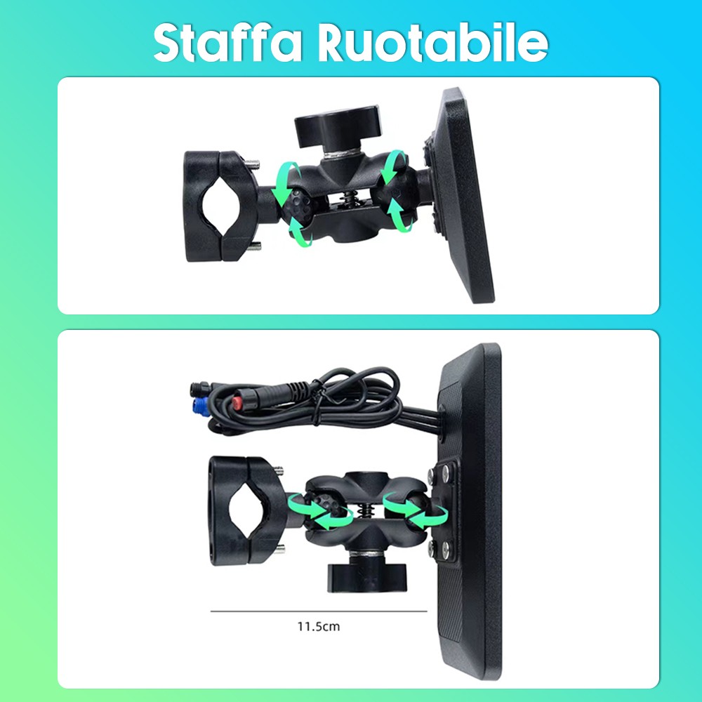 6.3'' Motorcycle GPS Navigation Wireless CarPlay Android Auto Bluetooth